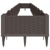 vidaXL Jardini&egrave;re avec piquets marron 362,5x42,5x28,5 cm PP