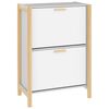vidaXL Armoire &agrave; chaussures Blanc 57,5x33x80 cm Bois d'ing&eacute;nierie
