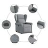 vidaXL Fauteuil inclinable Gris clair Tissu