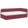 vidaXL Cadre de lit d'angle Bordeaux 90 x 190 cm tissu