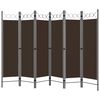 vidaXL Cloison de séparation 6 panneaux Marron 240x180 cm