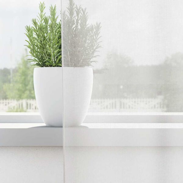 vidaXL Rideaux en voile avec boucles 2 pcs blanc 140x245 cm