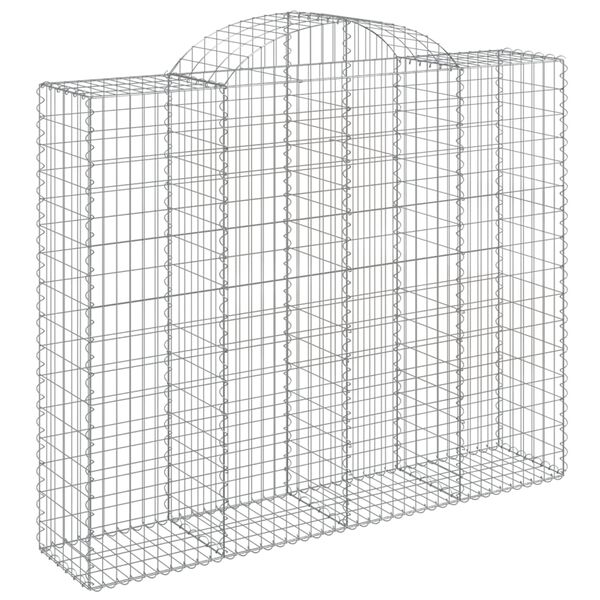 vidaXL Paniers &agrave; gabions arqu&eacute;s 8 pcs 200x50x160/180 cm Fer galvanis&eacute;