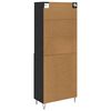 vidaXL Haut Armoire avec tiroir 2 pcs Ch&ecirc;ne noir Bois d'ing&eacute;nierie