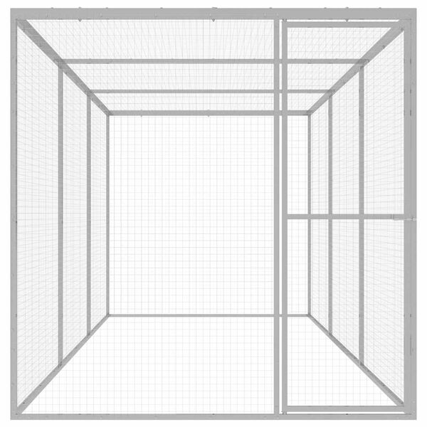 vidaXL Cage pour chat 4,5x1,5x1,5 m Acier galvanis&eacute;