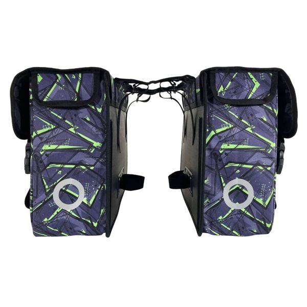 Willex Sacoches de v&eacute;lo Eco 34 L vert et violet