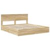 vidaXL Lit de Rangement Ch&ecirc;ne Sonoma 180 x 200 cm Bois d'ing&eacute;nierie