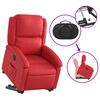 vidaXL Fauteuil inclinable &eacute;lectrique rouge similicuir
