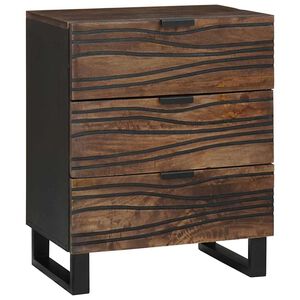 vidaXL Table de chevet Noyer 50 x 33 x 62 cm Bois d'ing&eacute;nierie