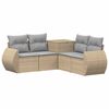 vidaXL Ensemble de Canap&eacute;s 5 pc Beige et Gris clair
