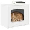 vidaXL Maison pour chat Blanc Brillant 51 x 30 x 42 cm