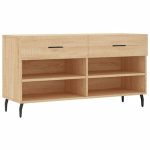 vidaXL Banc &agrave; chaussures ch&ecirc;ne sonoma 102x35x55 cm bois d'ing&eacute;nierie