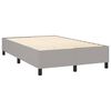 vidaXL Sommier &agrave; lattes de lit avec matelas Gris clair 120x200cm Tissu