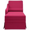 vidaXL Fauteuil long avec traversin et accoudoir droit rouge bordeaux
