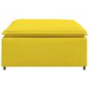 vidaXL Module de repose-pieds pour canap&eacute; modulaire Jaune clair 100 x 100 x 48 cm