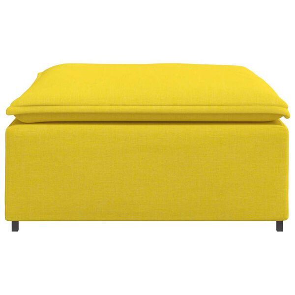 vidaXL Module de repose-pieds pour canap&eacute; modulaire Jaune clair 100 x 100 x 48 cm