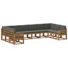 vidaXL Ensemble de canap&eacute;s d'ext&eacute;rieur 10 pcs Naturel et Anthracite