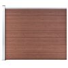 vidaXL Panneau de cl&ocirc;ture WPC 175x146 cm Marron