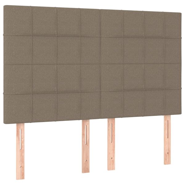vidaXL T&ecirc;te de lit Taupe 144x5x118/128 cm Tissu