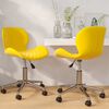 vidaXL Chaises &agrave; manger pivotantes lot de 2 jaune moutarde velours