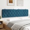 vidaXL Coussin de t&ecirc;te de lit bleu 200 cm velours