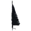 vidaXL Sapin de Noël artificiel pré-éclairé Noir 120 cm PVC