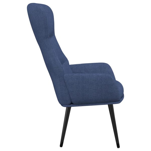 vidaXL Chaise de relaxation Bleu Tissu