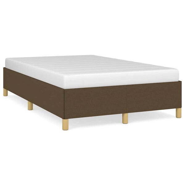 vidaXL Cadre de lit sans matelas marron fonc&eacute; 120x190 cm tissu