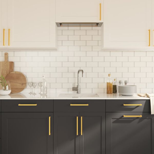 vidaXL Poign&eacute;es d'armoire 20 pcs dor&eacute; 192 mm acier inoxydable