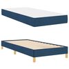 vidaXL Lit &agrave; ressorts avec matelas Bleu 90 x 190 cm tissu