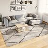 vidaXL Tapis shaggy &agrave; poils longs moderne beige anthracite 240x340 cm