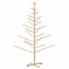 vidaXL Arbre de No&euml;l en bois Naturel 150 cm Bois de pin massif