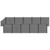 vidaXL Ensemble de Cl&ocirc;ture 1830 x 186 cm WPC et Aluminium Gris