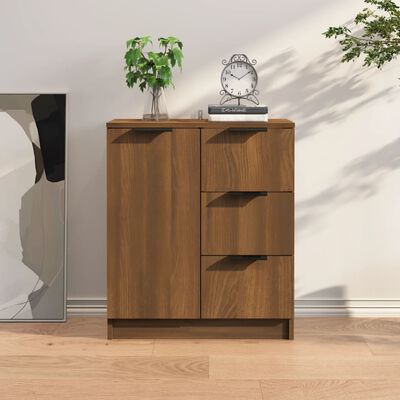 vidaXL Buffet chêne marron 60x30x70 cm Bois d'ingénierie