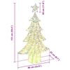 vidaXL Sapin de Noël avec 160 LED Blanc chaud 150 cm PET