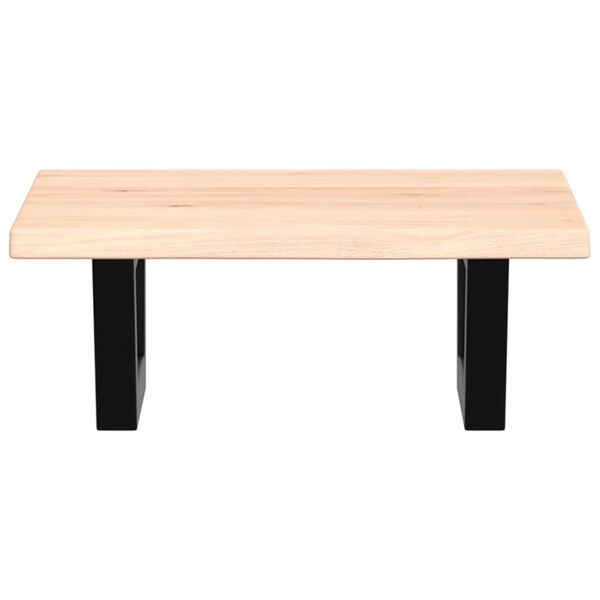 vidaXL &Eacute;tag&egrave;re de vasque murale acier et bois de ch&ecirc;ne massif