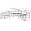 vidaXL Salon de jardin 8 pcs bois de pin imprégné