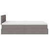 vidaXL Lit ottoman avec matelas et LED Taupe 120x190 cm tissu