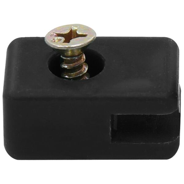 vidaXL Ensemble de 100 supports de fil de cl&ocirc;ture avec vis Anthracite