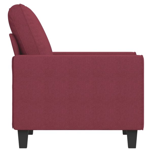 vidaXL Fauteuil Rouge bordeaux 60 cm Tissu