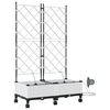 vidaXL Porte-plante de jardin avec irrigation et roues 2 pc Blanc PP