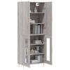 vidaXL Buffet haut Sonoma gris 69,5x34x180 cm Bois d'ing&eacute;nierie