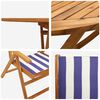 vidaXL Ensemble de salle &agrave; manger pour jardin 5 pcs Bleu et Blanc