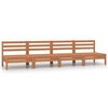 vidaXL Canap&eacute;s centraux de jardin 4 pcs marron miel bois de pin massif