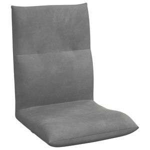 vidaXL Fauteuil de sol ajustable Gris fonc&eacute; Velours