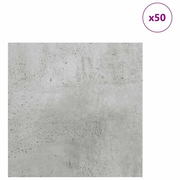 vidaXL Panneaux d&eacute;coratifs 50 pcs Gris b&eacute;ton 30 x 30 x 0,27 cm