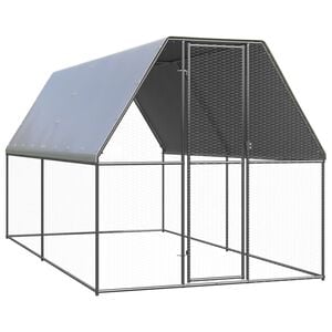 vidaXL Poulailler d'ext&eacute;rieur 2x4x2 m Acier galvanis&eacute;
