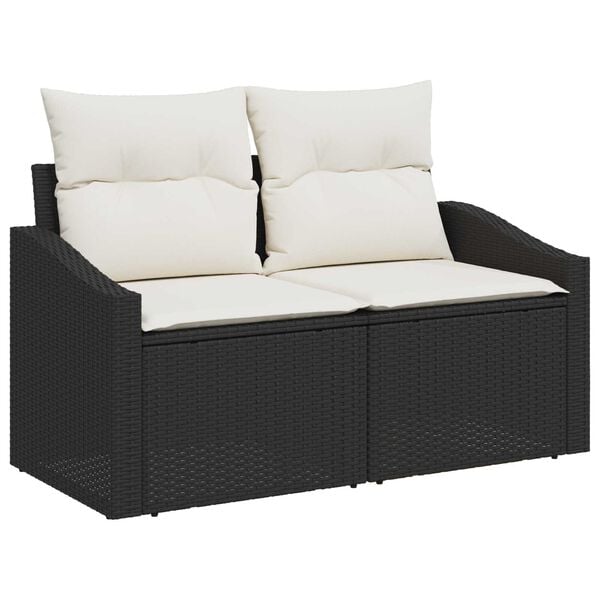 vidaXL Canap&eacute; de jardin avec coussin 123 x 62 x 69 cm polyrotin