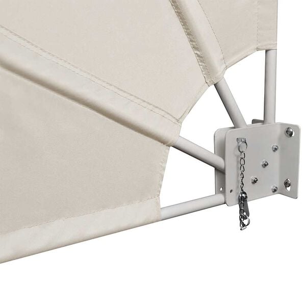 vidaXL Auvent lat&eacute;ral pliable de balcon Cr&egrave;me 210 x 210 cm