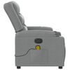 vidaXL Fauteuil de massage inclinable Gris clair Tissu